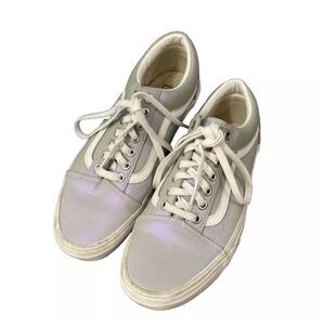 VANS Shoes Old SKOOL Purple Gray Holographic Women 9.5 Skate Low Sneaker